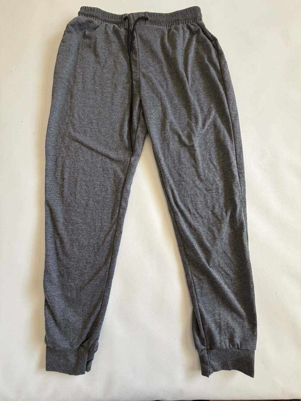 Shosho Pants L Womens Gray Heather Drawstring Elastic Waist Jogger Y2K